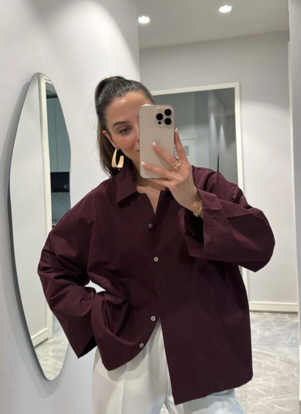 Burgundy shirt